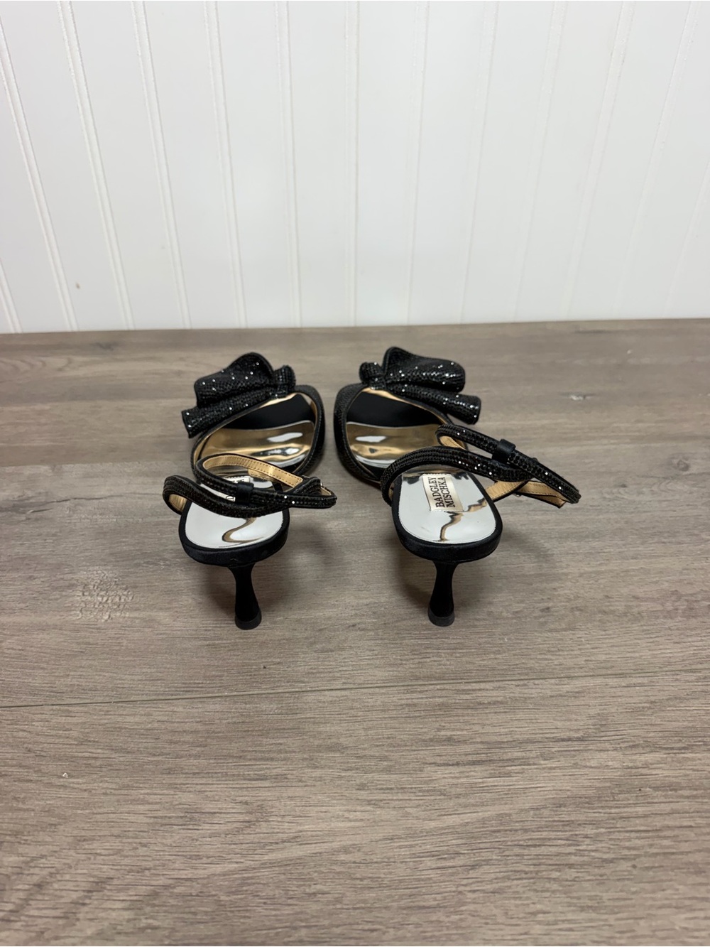 Brand new Badgley Mischka Remi statement kitten heels in black Size 8 - Picture 5 of 9